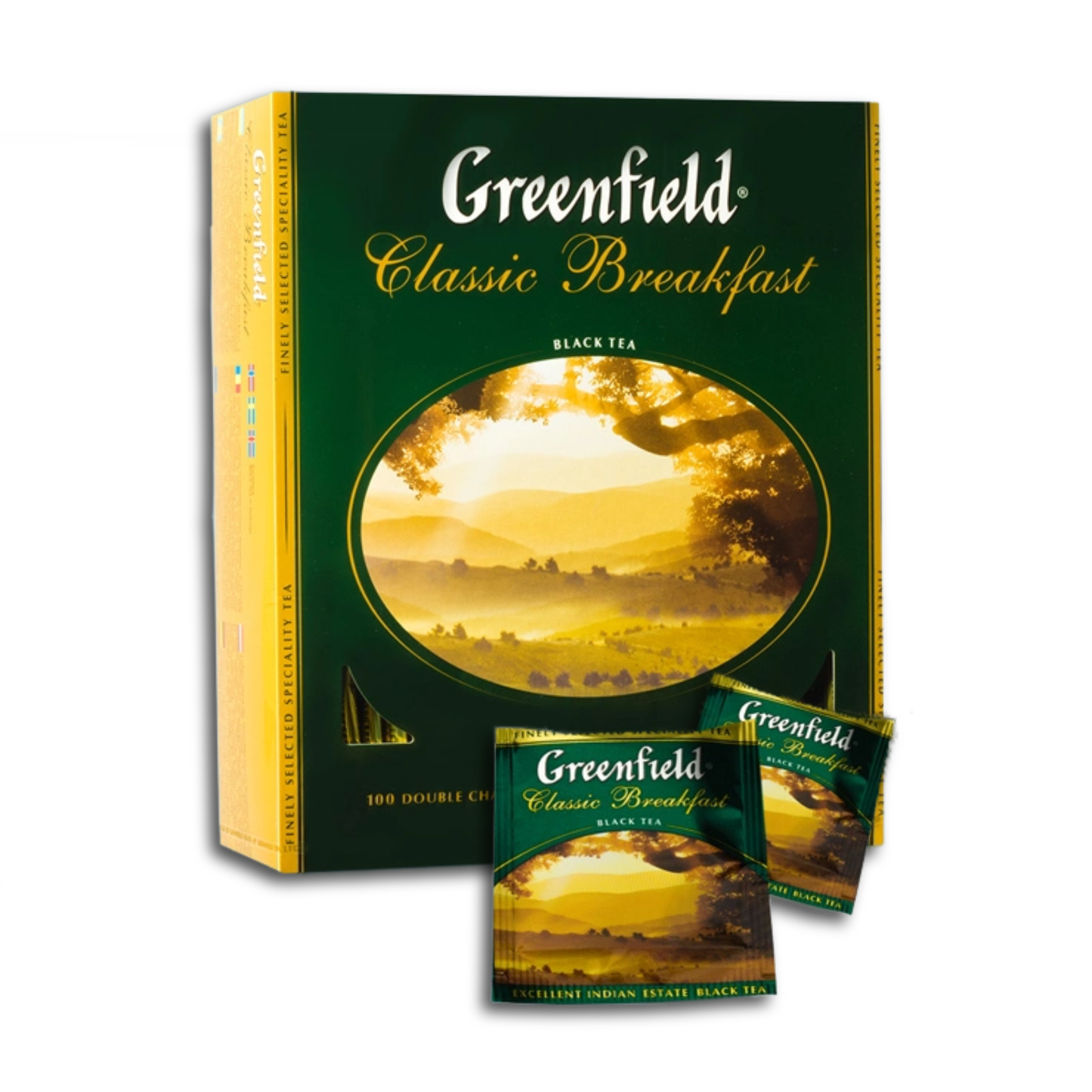 Greenfield Schwarztee "Classic Breakfast", Schwarzer Tee - 100 Teebeutel x 2g, 200g