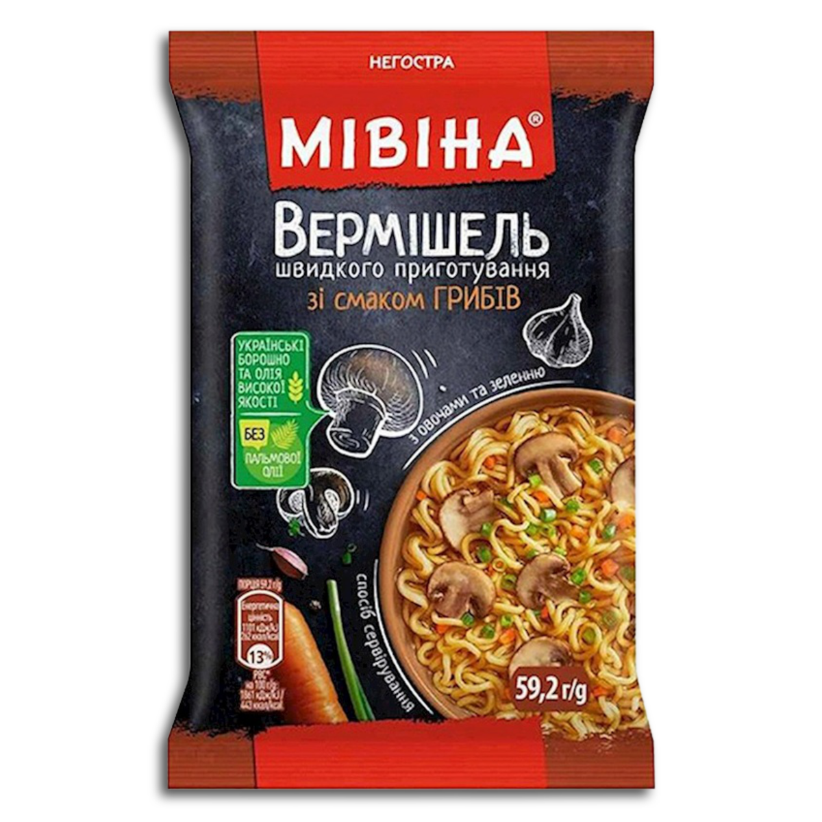 Mivina Instant Nudeln mit Pilzgeschmack 59g