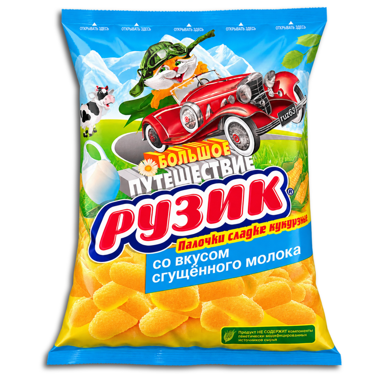 Maisstäbchen "Ruzik", mit Kondensmilchgeschmack 90g