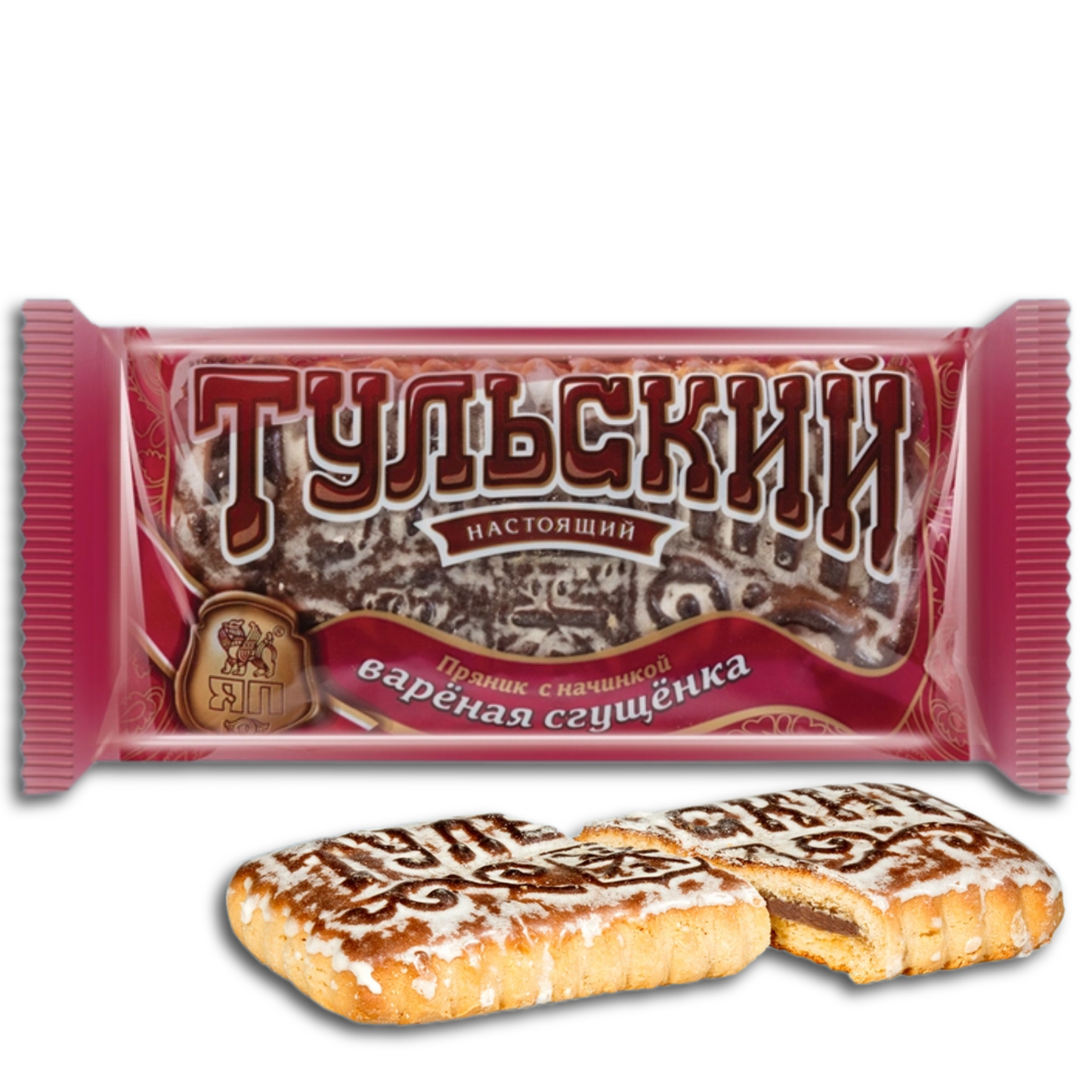 Süßgebäck Tulskij Prjanik mit Kondensmilchfüllung & Honiggeschmack 130g