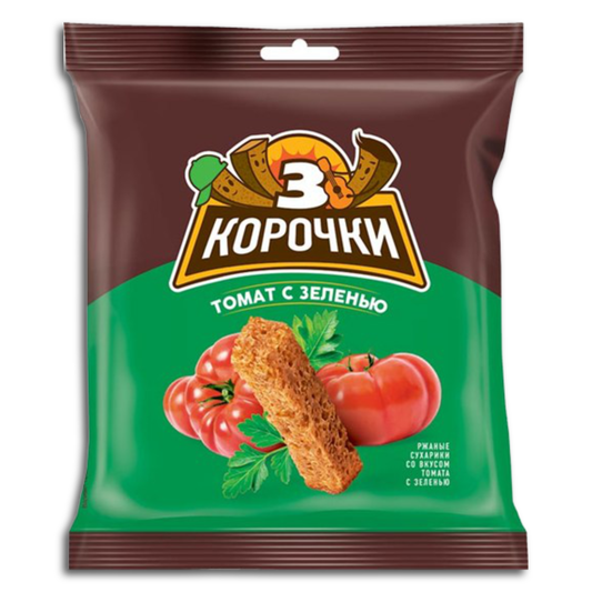 3 Korotschki Brotsnack mit Tomatengeschmack Suchariki 40g