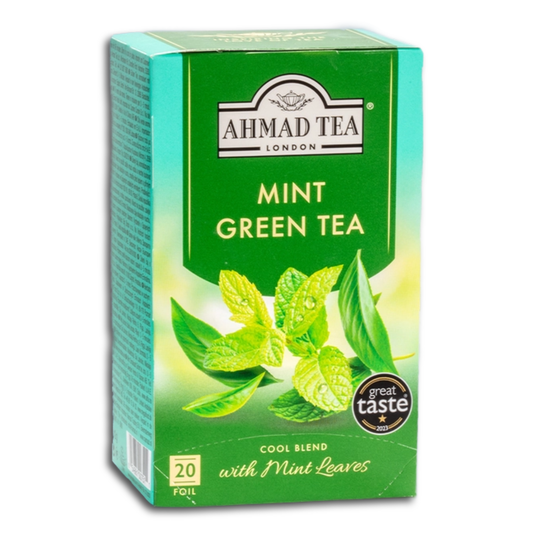Ahmad Tea Grüner Tee mit Pfefferminzgeschmack, 20 x 2g Teebeutel - 40g