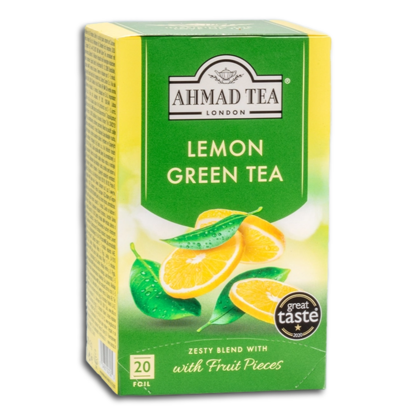 Ahmad Tea Grüner Tee mit Zitronengeschmack, 20x2g Teebeutel - 40g