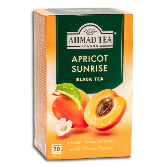 Ahmad Tea Schwarzer Tee mit Aprikosengeschmack, 20 x 2g Teebeutel, 40g