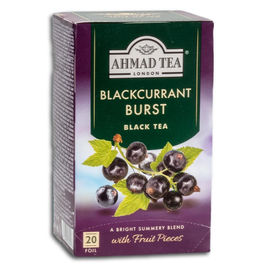 Ahmad Tea Schwarzer Tee mit Johannisbeergeschmack, 20x2g Teebeutel - 40g