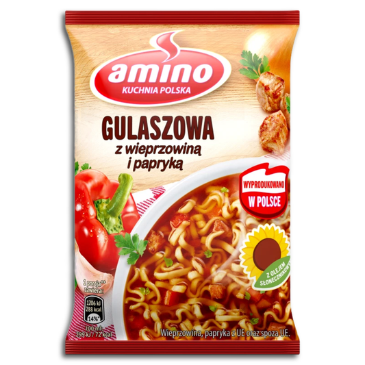 Amino Gulaszowa Z Wieprzowina I Papryka Instant Nudeln 59g