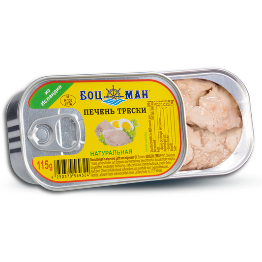 Dorschleber in eigenem Saft und Öl 115g