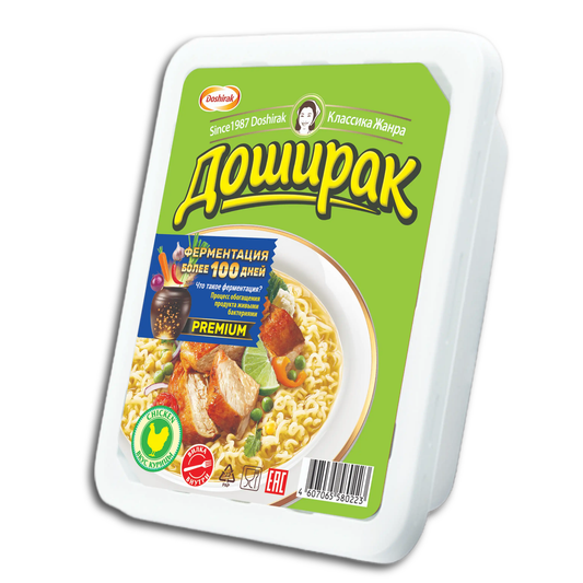 Doschirak Teller Nudeln Instant Nudelsuppe mit Huhngeschmack - 90g