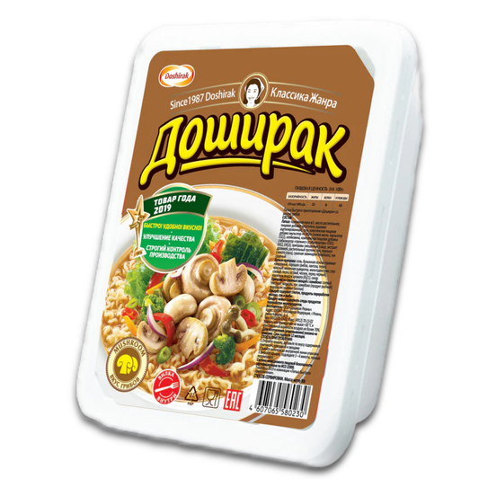 Doschirak Teller Nudeln Instant Nudelsuppe mit Pilzgeschmack 90g
