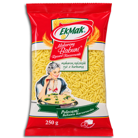 EkMak Makarony Babuni makaron redzinski ryz z kurkuma, Reisnudeln mit Kurkuma 250g