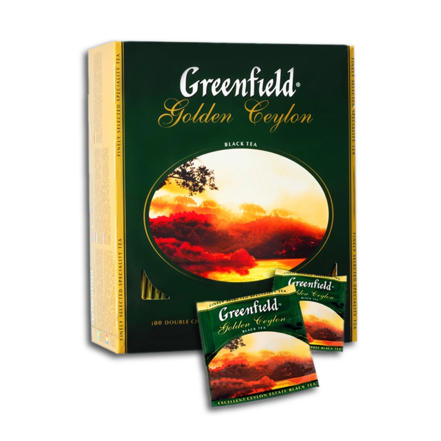 Greenfield Schwarztee "Golden Ceylon" Schwarzer Tee - 2g x 100 Teebeutel, 200g