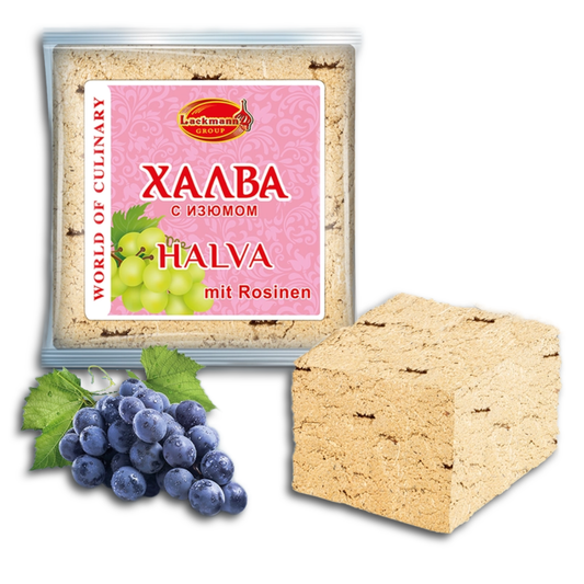 Halva aus Sonnenblumenkernen mit Rosinen, Halwa 280g