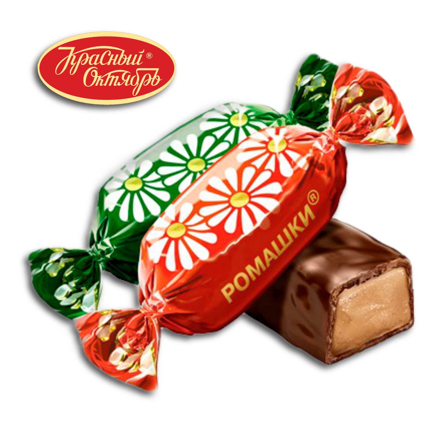 Krasnyj Oktjabr Konfekt "Romaschki " in kakaohaltiger Glasur 200g
