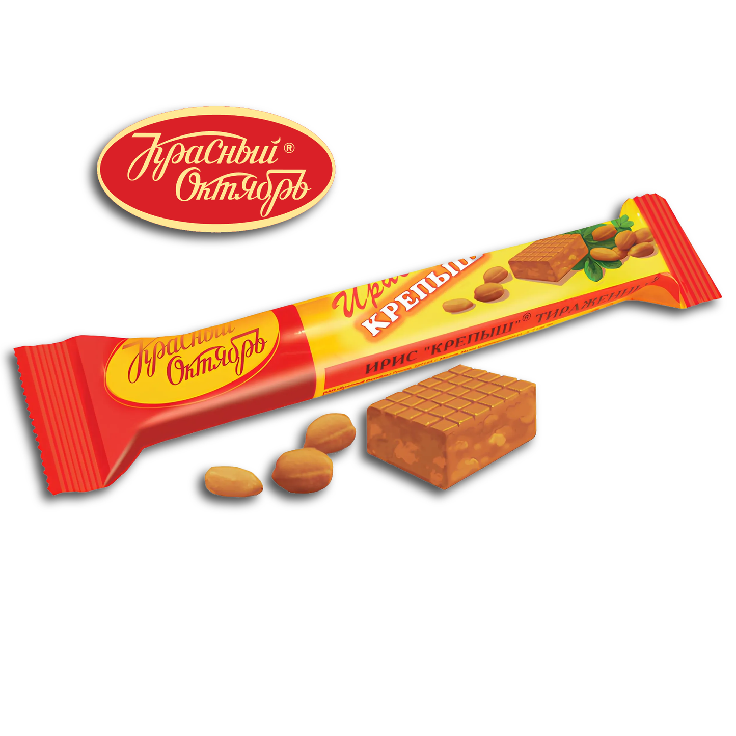 Krasnyj Oktjabr Weichkaramellbonbon "Krepysch" mit Erdnüssen 200g
