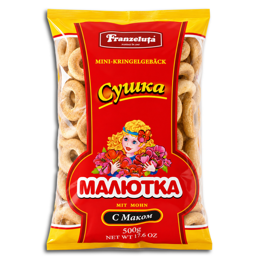 Kringelgebäck Franzeluta Suschka Malutka mit Mohn 500g