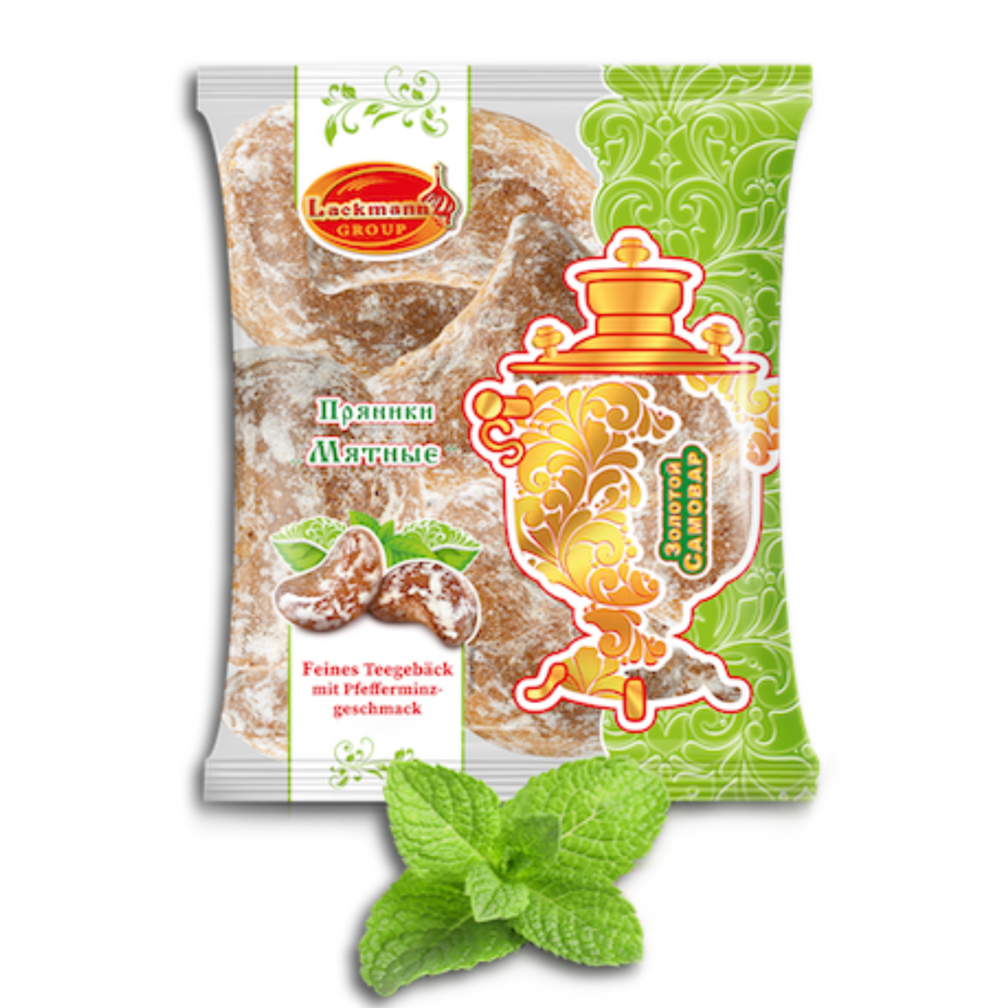 Lackmann Feines Teegebäck "Prjaniki" mit Pfefferminzgeschmack 400g