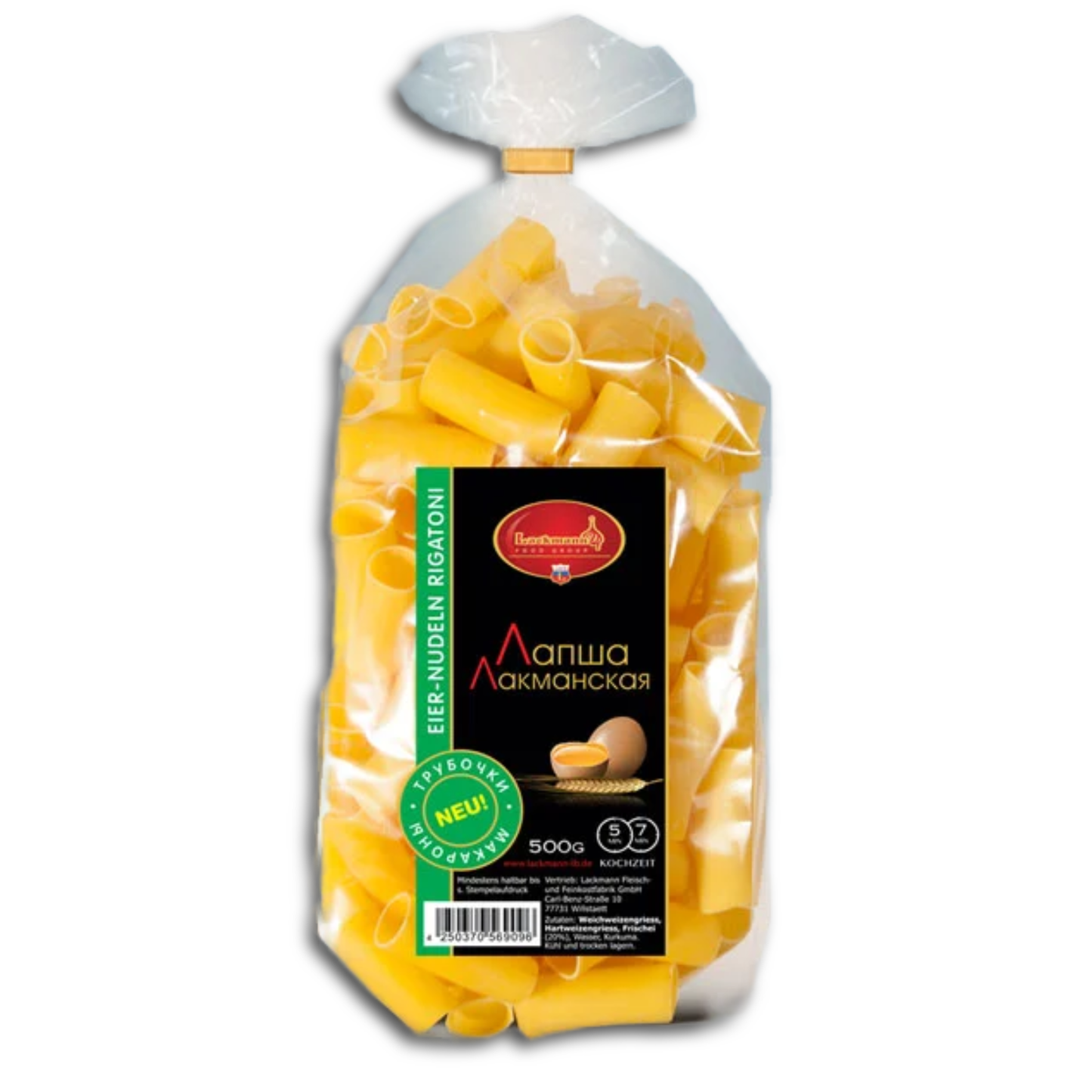 Lackmann Nudeln Rigatoni 500g