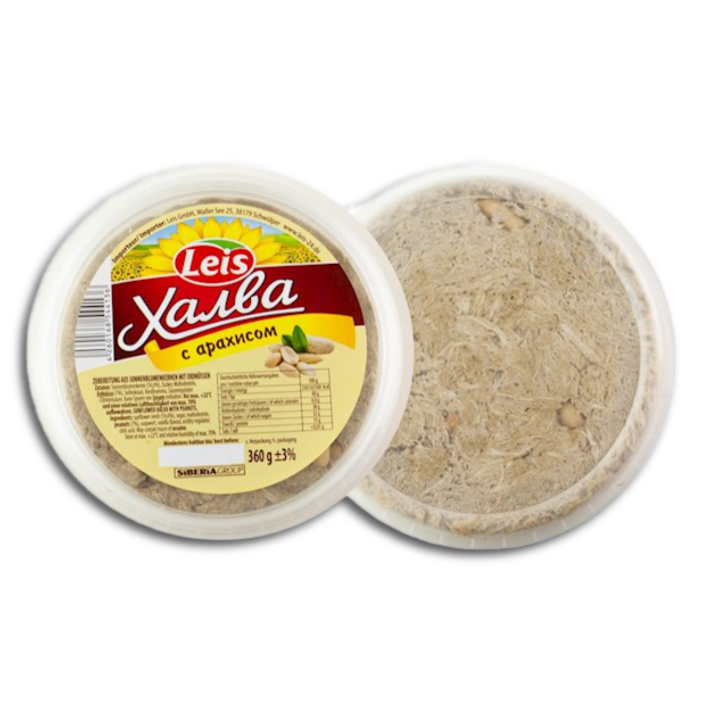 Leis Halva aus Sonnenblumenkernen mit Erdnüssen, Halwa 360g