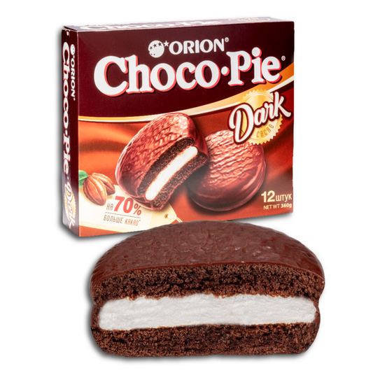 Orion Gebäck "Choco Pie" mit dunkler Schokolade, 12er Pack, 360g