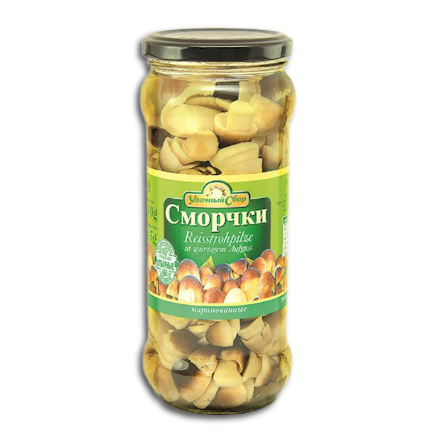 Pilze Reisstrohpilze "Udachnyy Sbor" gesalzen, in würzigem Aufguss 530g (ATG 315g)