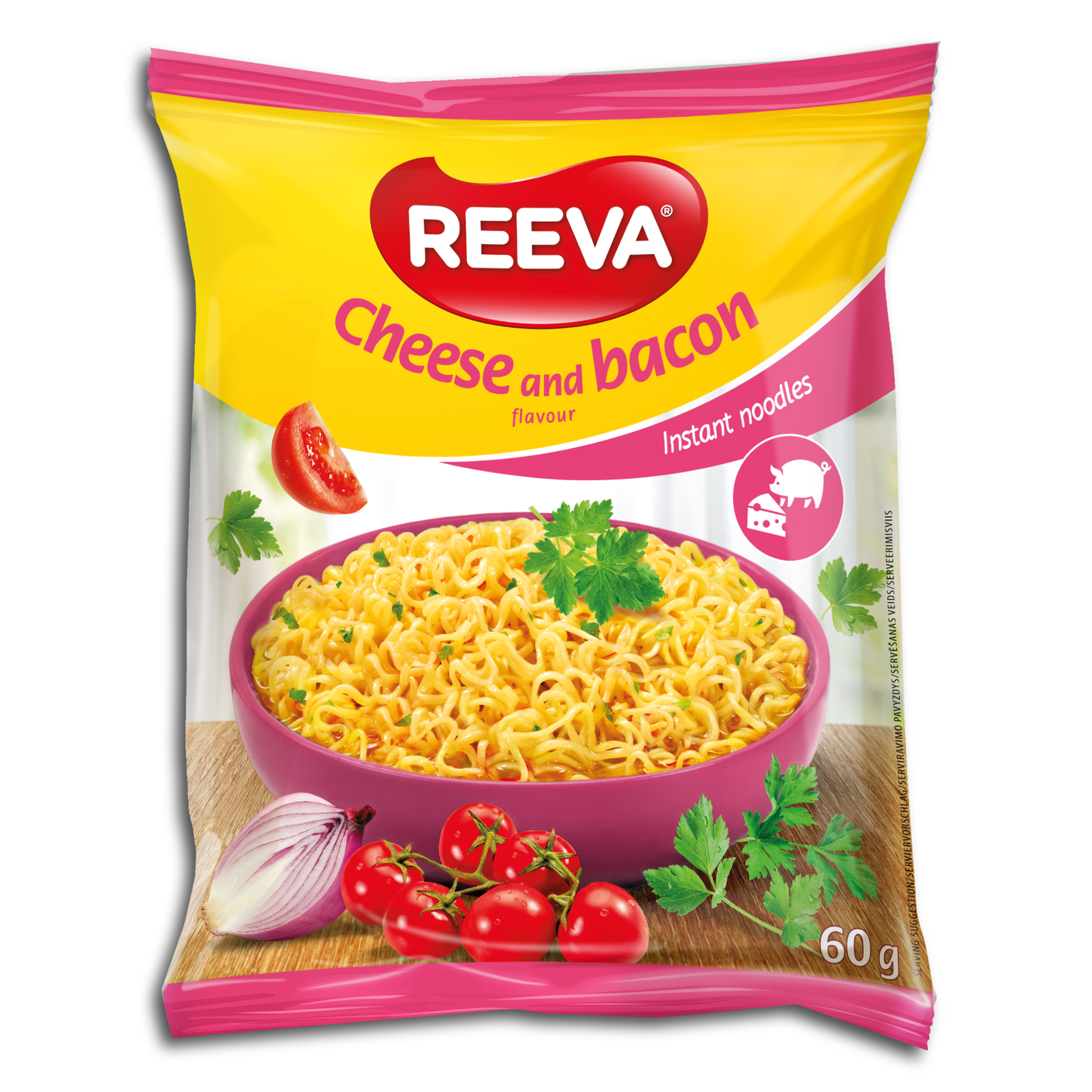 Reeva Instantnudeln mit Käse- und Speckgeschmack 60g