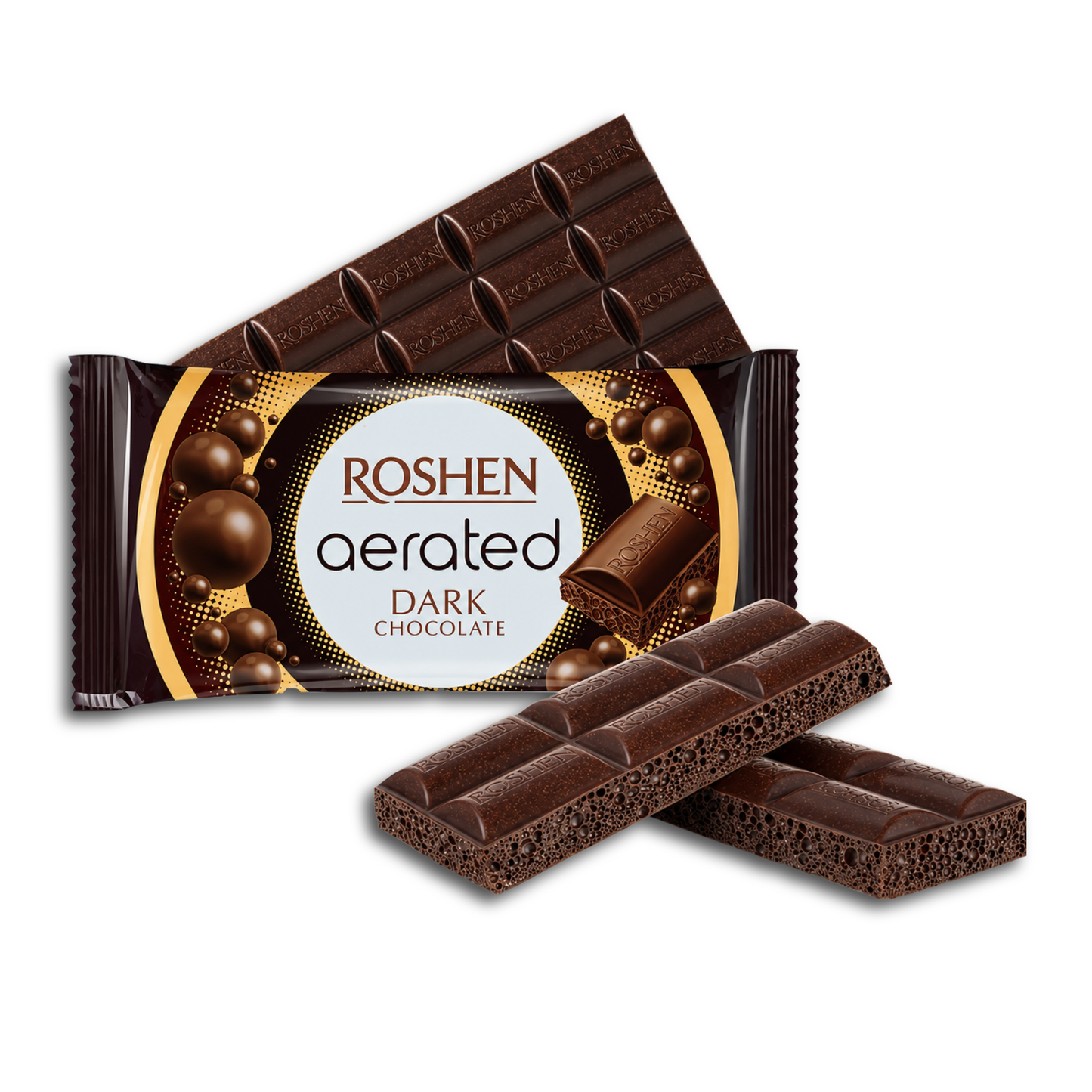 Roshen Dunkle Schokolade luftig, 80g