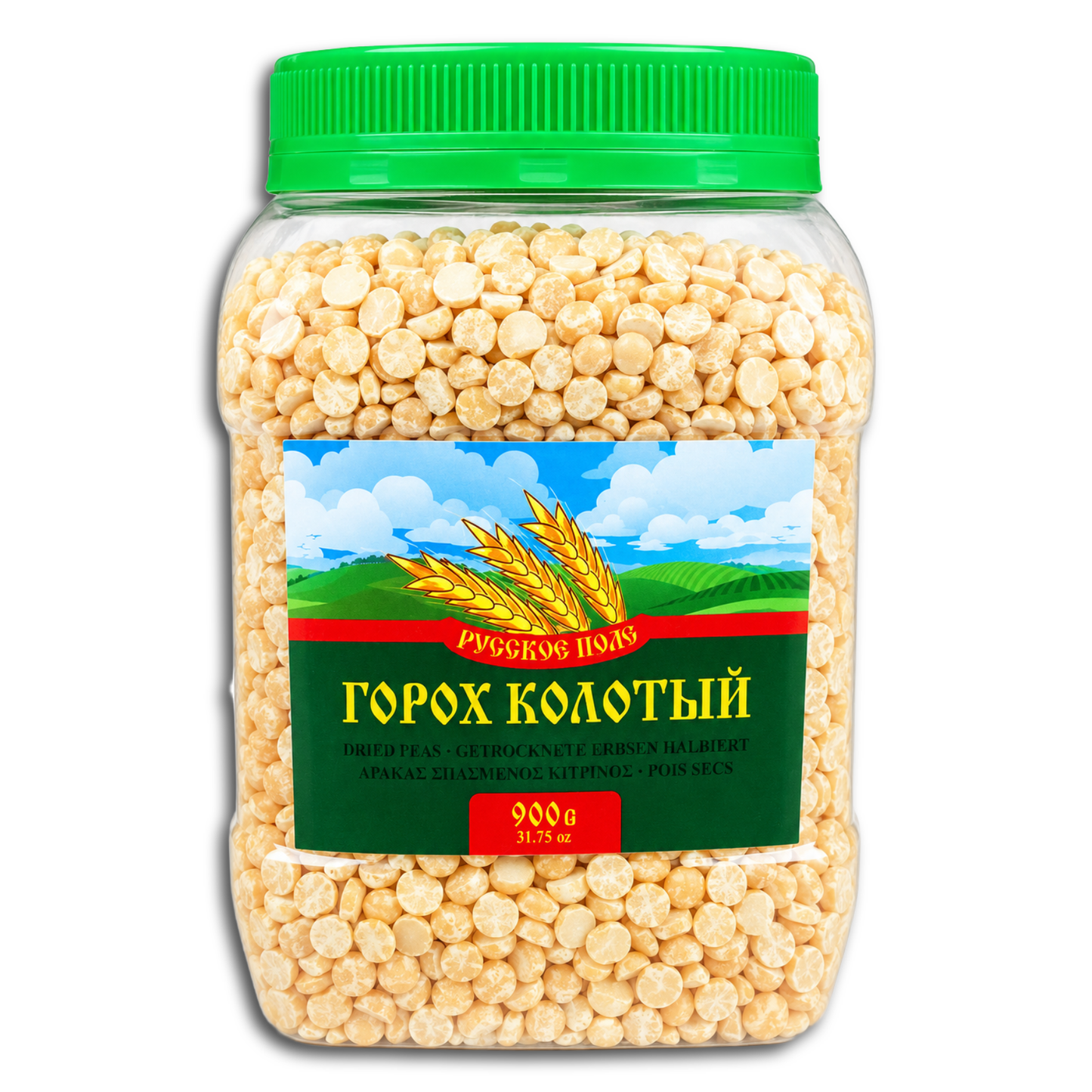 Russkoje Pole Getrocknete Erbsen halbiert 900g