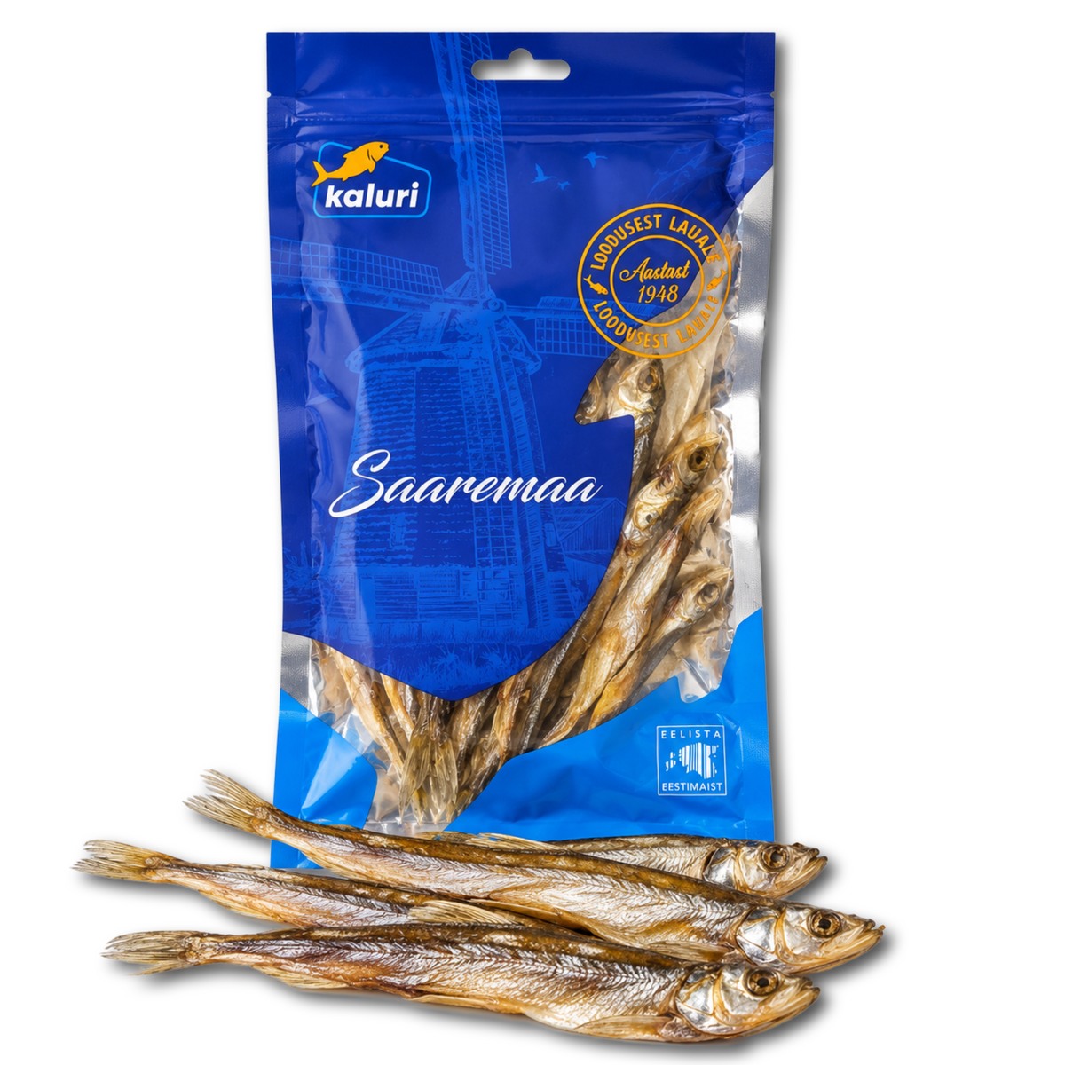 Stint (Osmerus eperlanus) корюшка Korjuschka, gesalzen und getrocknet - 100g