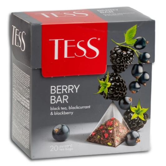 Tess Schwarzer Tee mit Johannisbeeren- und Brombeeren Geschmack, 20 x 1,8g Teebeutel, 36g