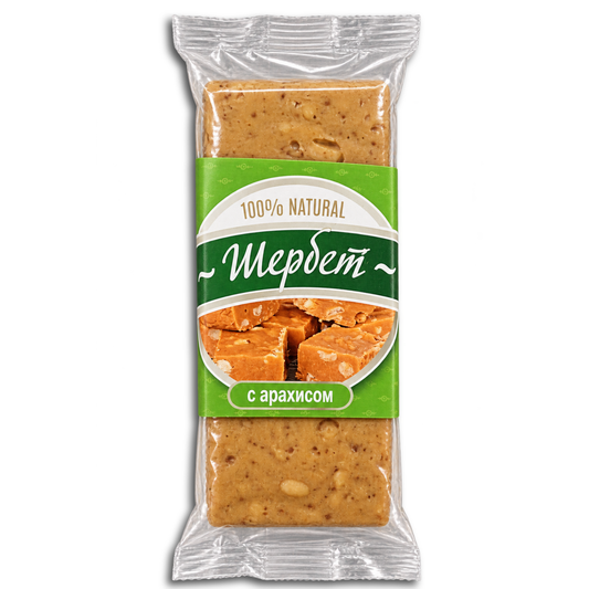Weichkaramelltafel "Scherbet" mit Erdnüssen 150g