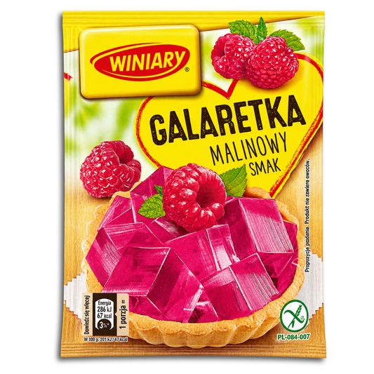 Winiary Galaretka Geleedessertpulver mit Himbeergeschmack 71g