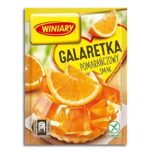 Winiary Galaretka Geleedessertpulver mit Orangegeschmack 71g