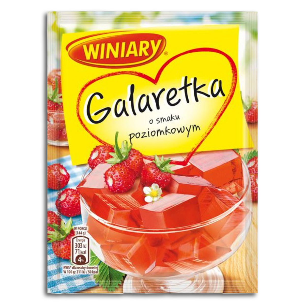Winiary Galaretka Geleedessertpulver mit Walderdbeerengeschmack 71g
